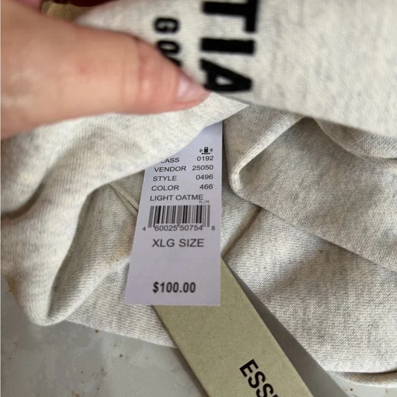 Essentials Light Oatmeal Sweatshirt - Picture 2 of 4